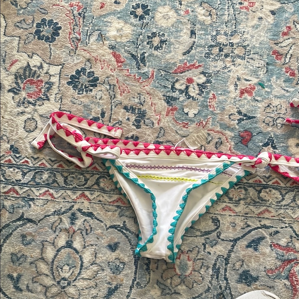 Colorful Triangle Trim Bikini Bottom